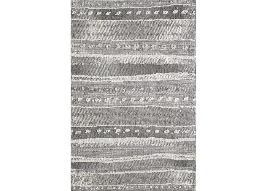 Terrace Grey Terrain 4 0  x 5 9  Area Rug