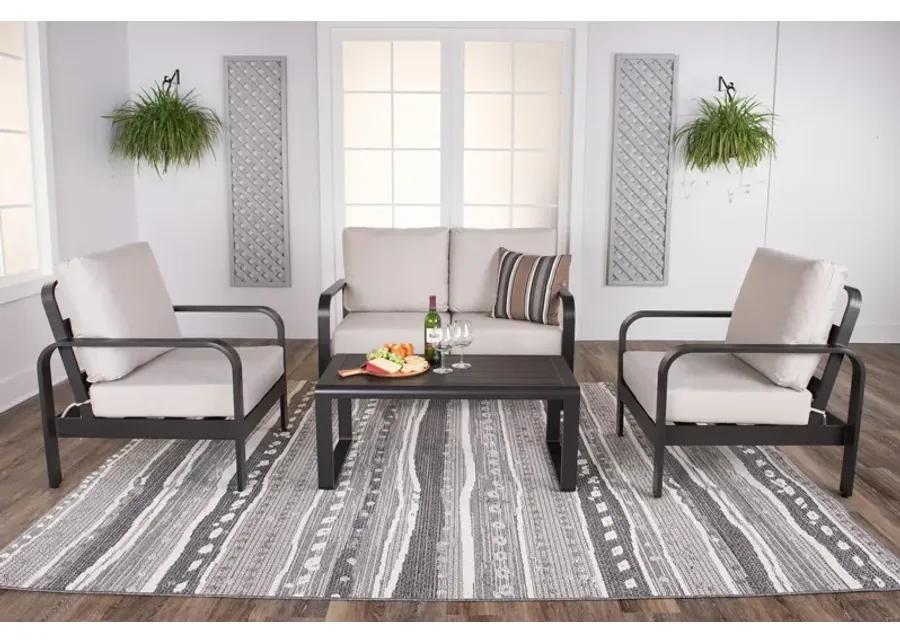 Terrace Grey Terrain 5 0  x 7 6  Area Rug