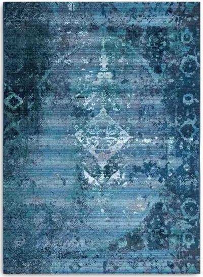 Marina Kermin Blue 7 10  X 9 10  Area Rug