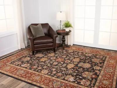 Kashi Brown Rust Area Rug - 7 9  x 9 9  