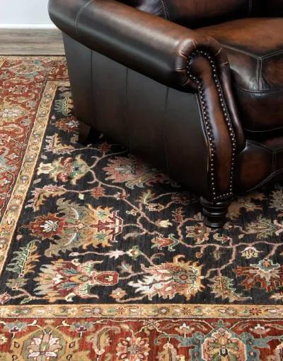 Kashi Brown Rust Area Rug - 2 6  x 6 0  