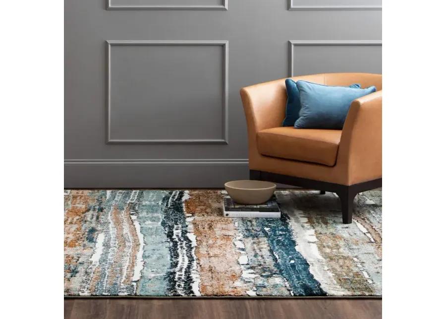 Epiphany Colorful Waves Area Rug - 2 4  x 7 10   