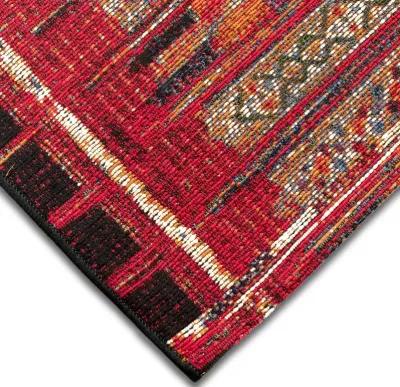 Marina Tribal Stripe Red 1 9  X 7 6  Area Rug