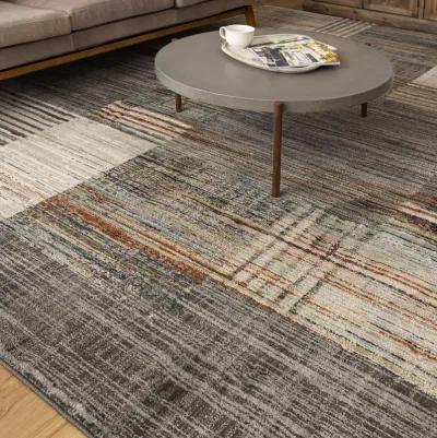 Soiree Emiliano Smokey Grey Area Rug - 2 4  X 7 10 