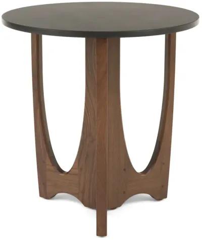 Walnut Grove Round Stone Top End Table