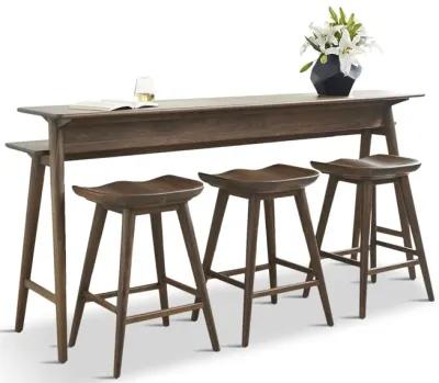 Walnut Grove Island With 3 Stools