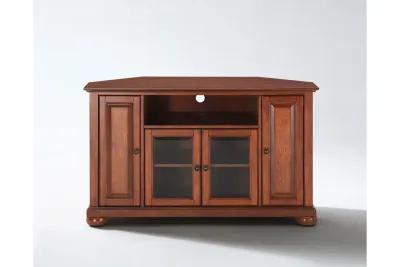 Alexandria 48" Corner TV Stand in Classic Cherry