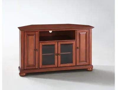 Alexandria 48" Corner TV Stand in Classic Cherry