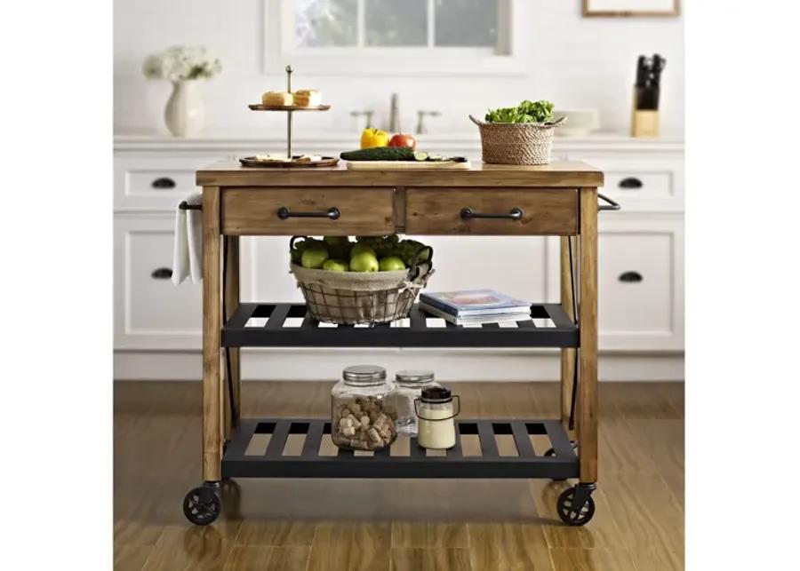 Roots Rack Industrial Kitchen Cart in Natural