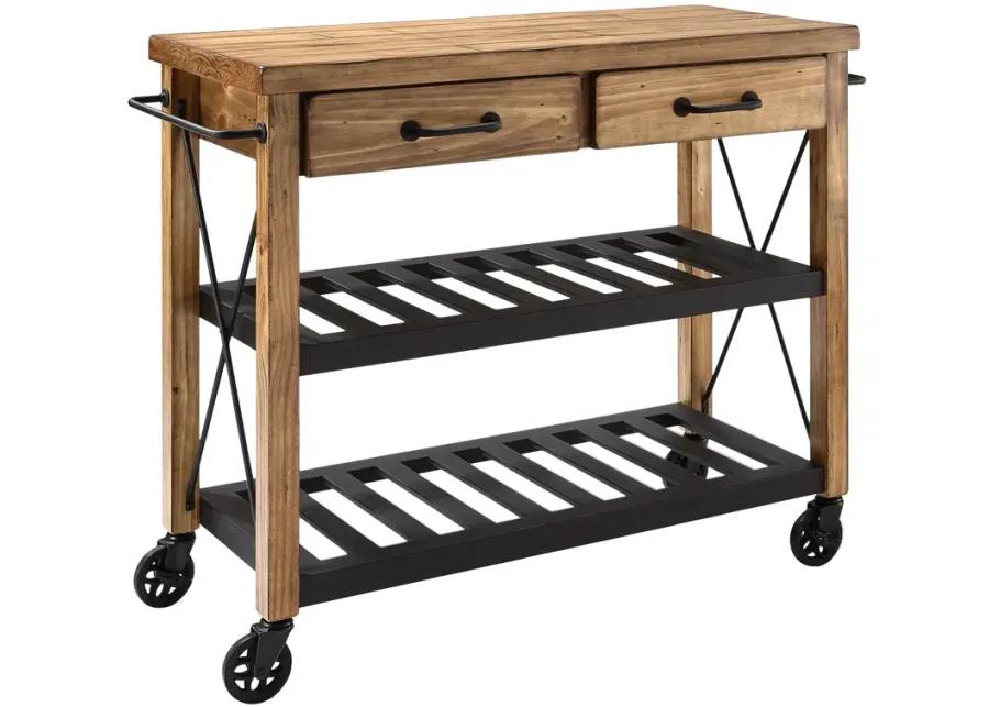 Roots Rack Industrial Kitchen Cart in Natural