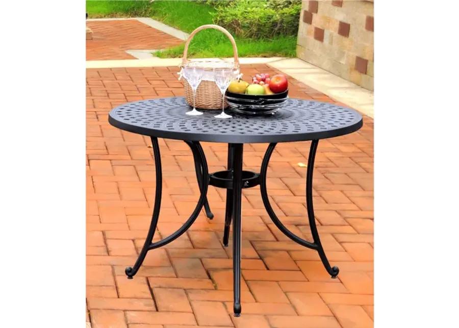 Sedona 42" Dining Table in Charcoal Black