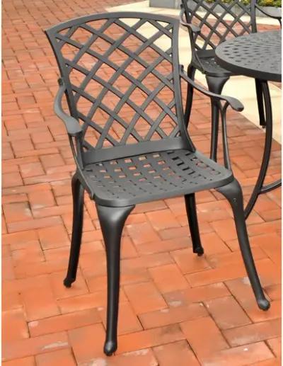 Sedona High Back Arm Chair in Charcoal Black Set of 2