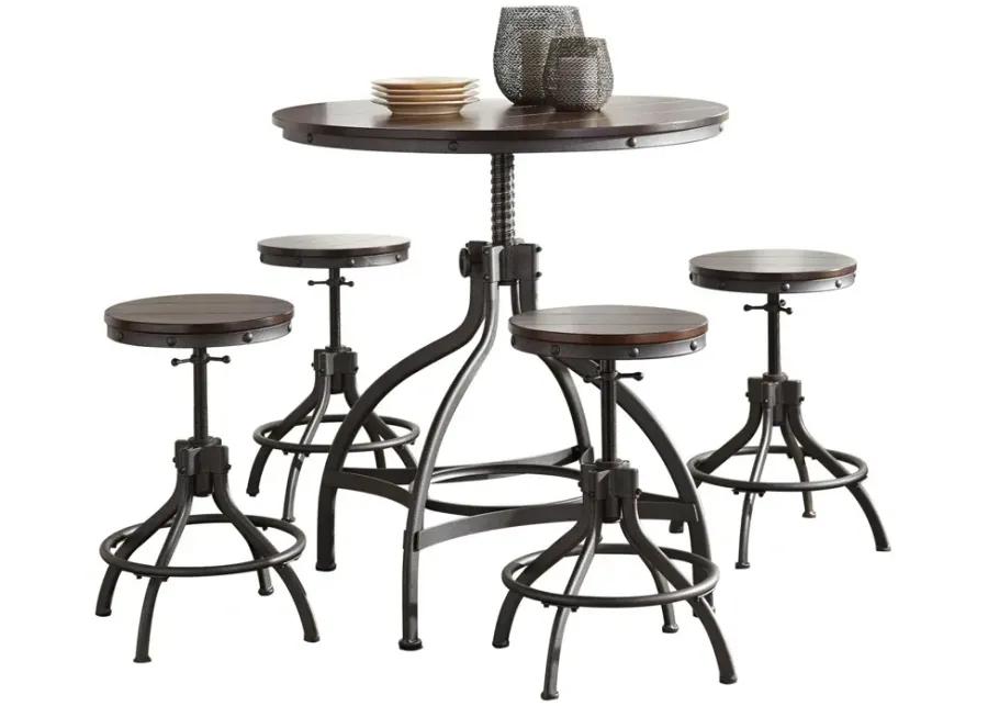 Odium Dining Room Counter Table Set Set of 5 by Ashley