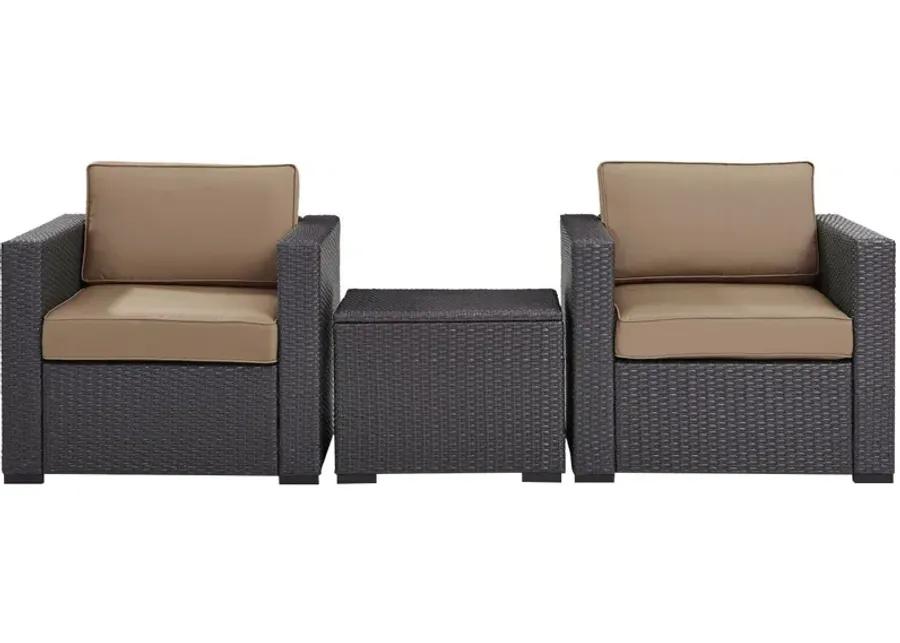 Biscayne Mocha 2 Person Outdoor Seating Set