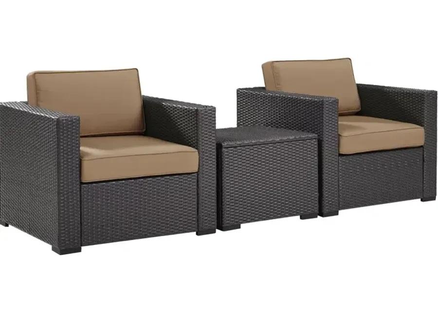 Biscayne Mocha 2 Person Outdoor Seating Set