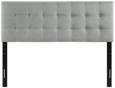 Emily Full Upholstered Fabric Headboard in Grey