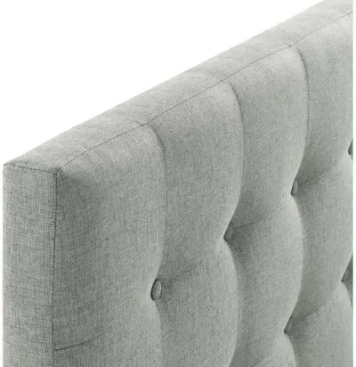 Emily Full Upholstered Fabric Headboard in Grey