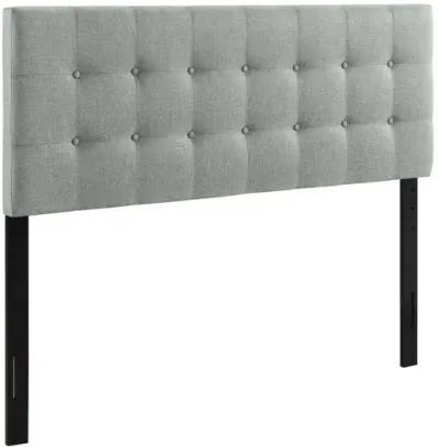 Emily Full Upholstered Fabric Headboard in Grey