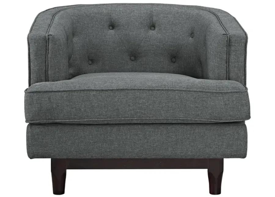 Coast Upholstered Armchair in Grey