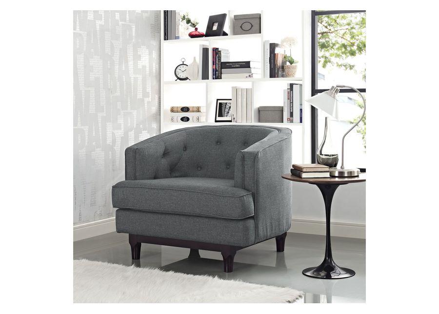 Coast Upholstered Armchair in Grey