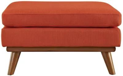 Engage Upholstered Fabric Ottoman in Atomic Red