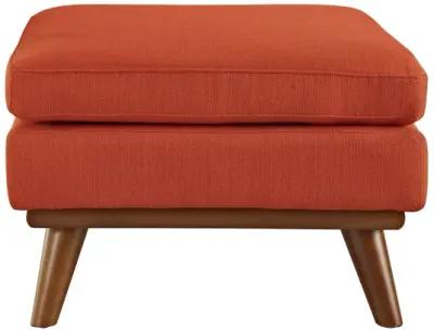 Engage Upholstered Fabric Ottoman in Atomic Red