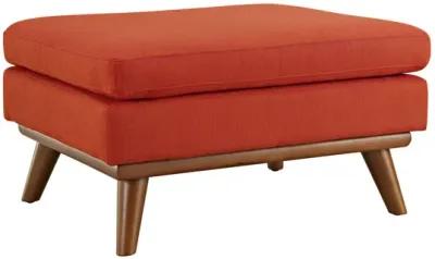 Engage Upholstered Fabric Ottoman in Atomic Red