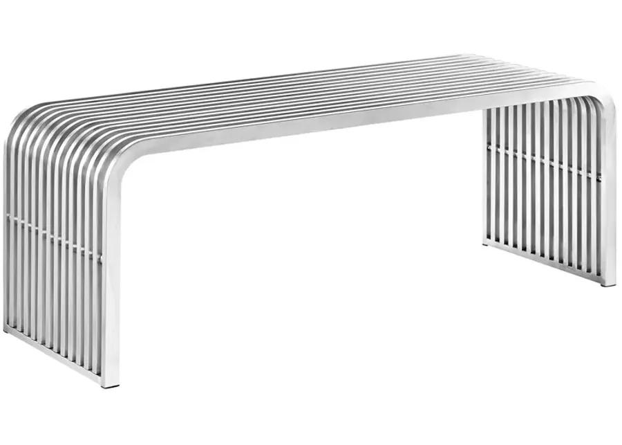 Pipe 47" Stainless Steel Bench