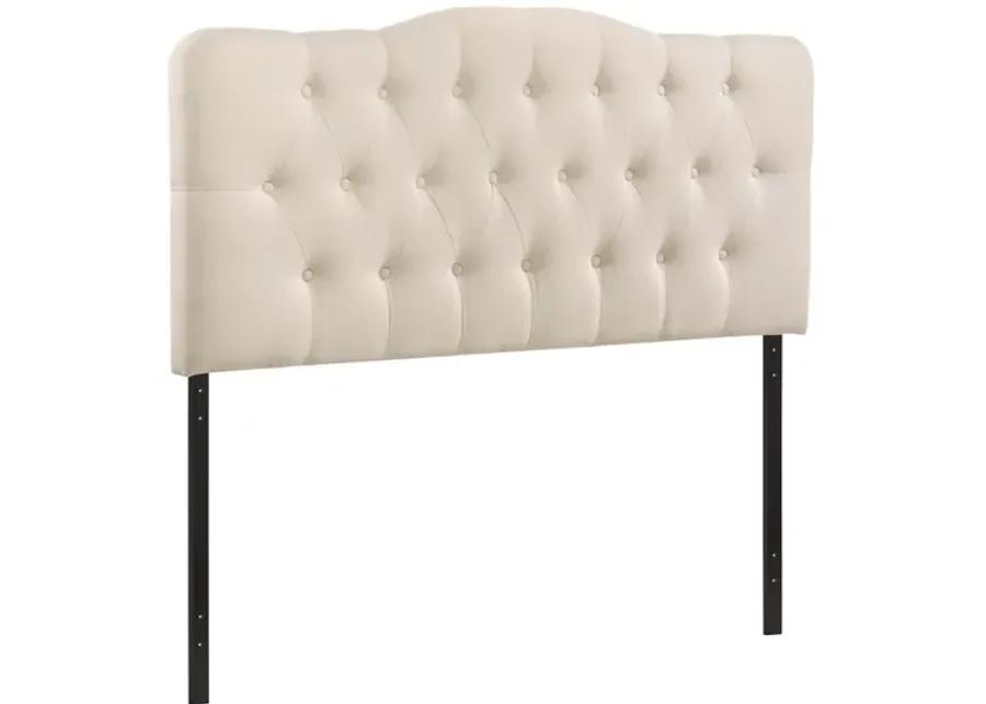 Annabel Full Upholstered Headboard in Ivory