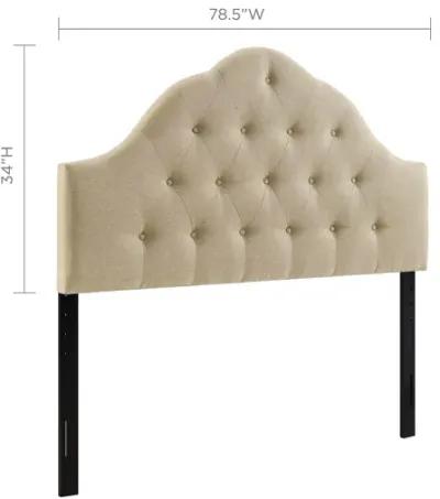 Sovereign King Upholstered Fabric Headboard in Beige