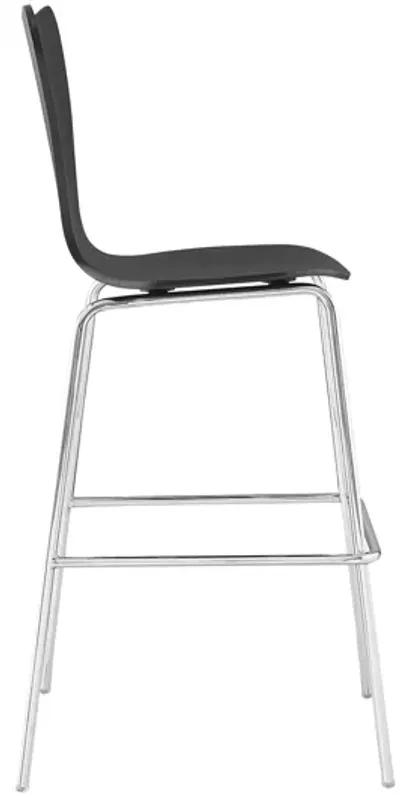 Ernie Wood Bar Stool in Black