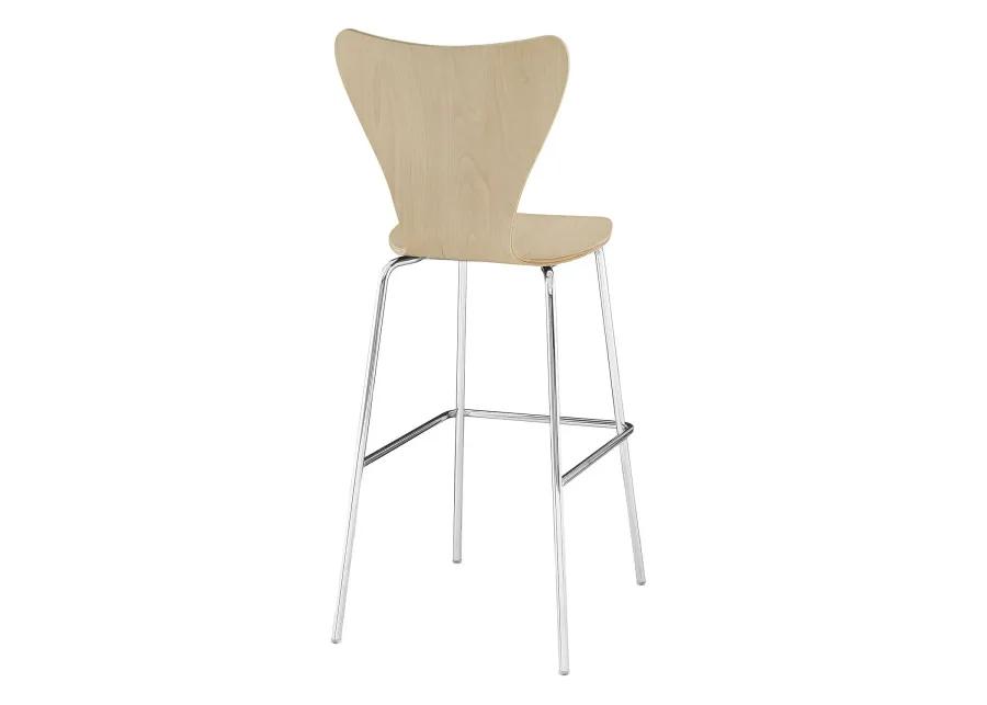 Ernie Wood Bar Stool in Natural