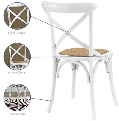 Gear Dining Side Chair in White