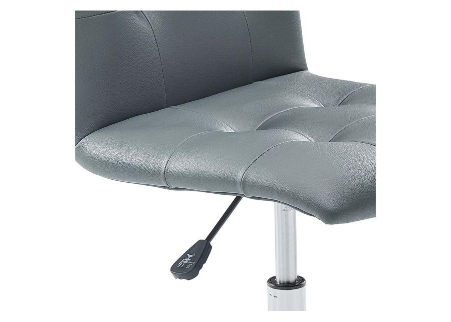 Prim Armless Mid Back Office Chair in Grey