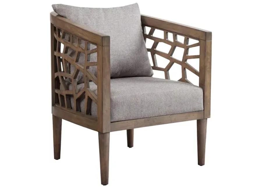 Crackle Accent Chair in Light Grey by INK+IVY