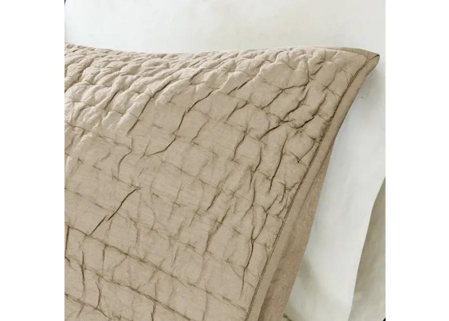 Serene Cotton Hand Quilted Linen King Coverlet Set