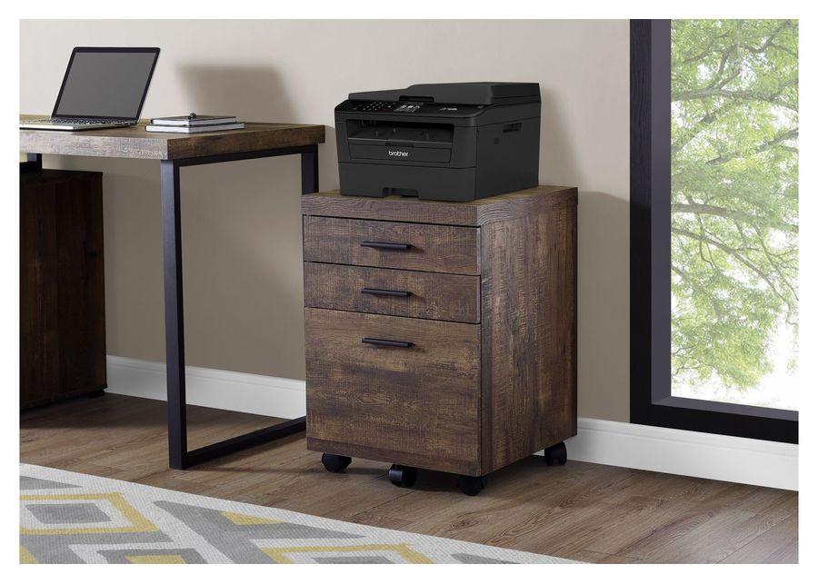 Brown Reclaimed Wood Filing Cabinet