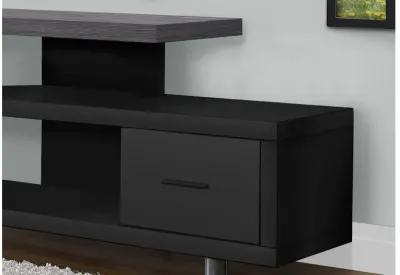 Black & Grey 1-Drawer TV Stand