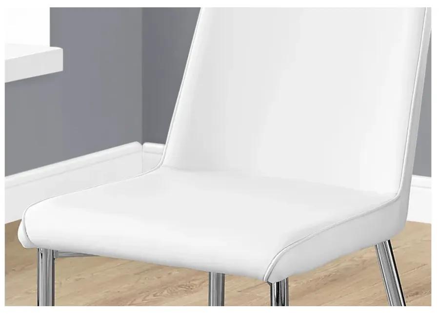 White Faux Leather Dining Chair - Set of 2