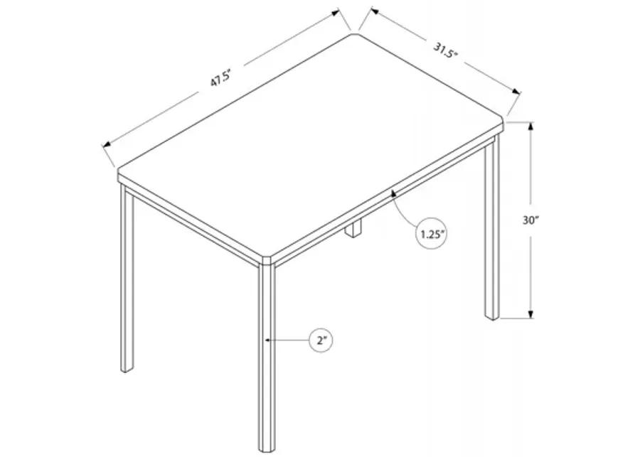 White & Chrome Dining Table