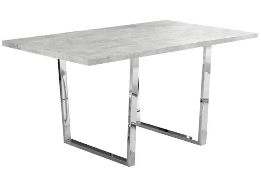 Grey & Chrome Dining Table