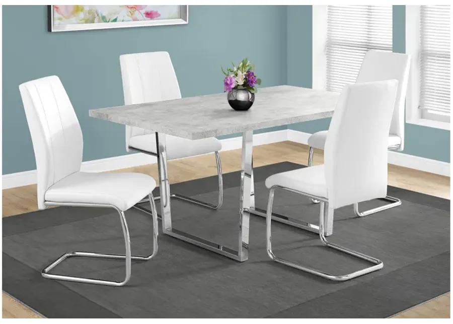 Grey & Chrome Dining Table