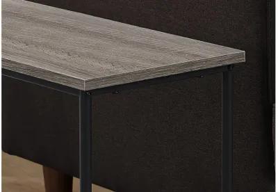 Accent Table - 22"H / Dark Taupe / Black Metal