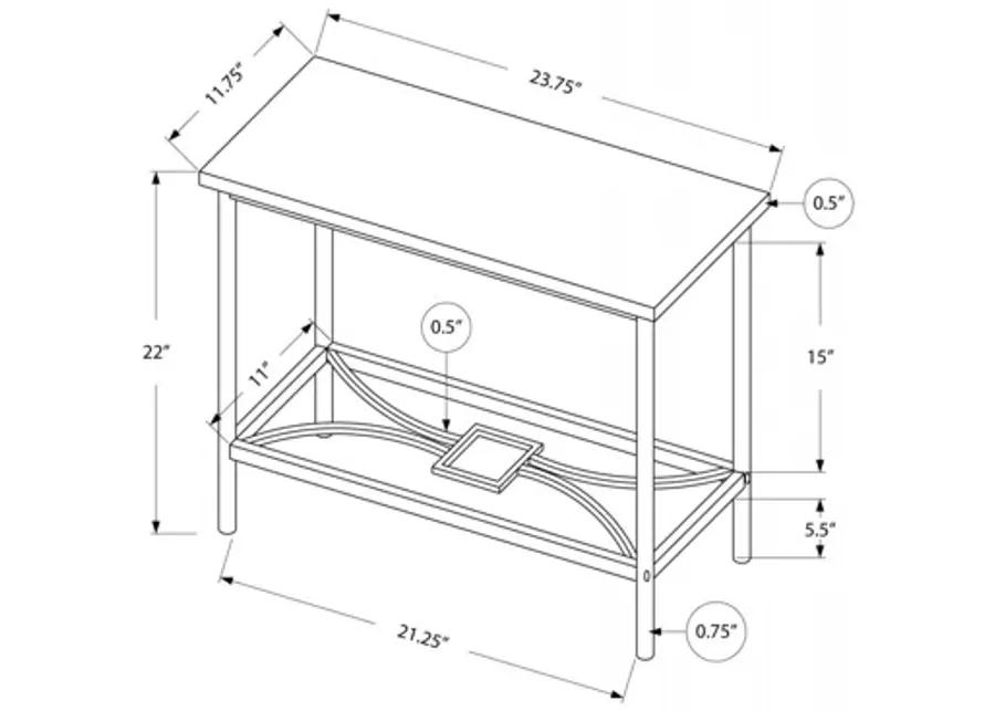 Cappuccino Side Accent Table