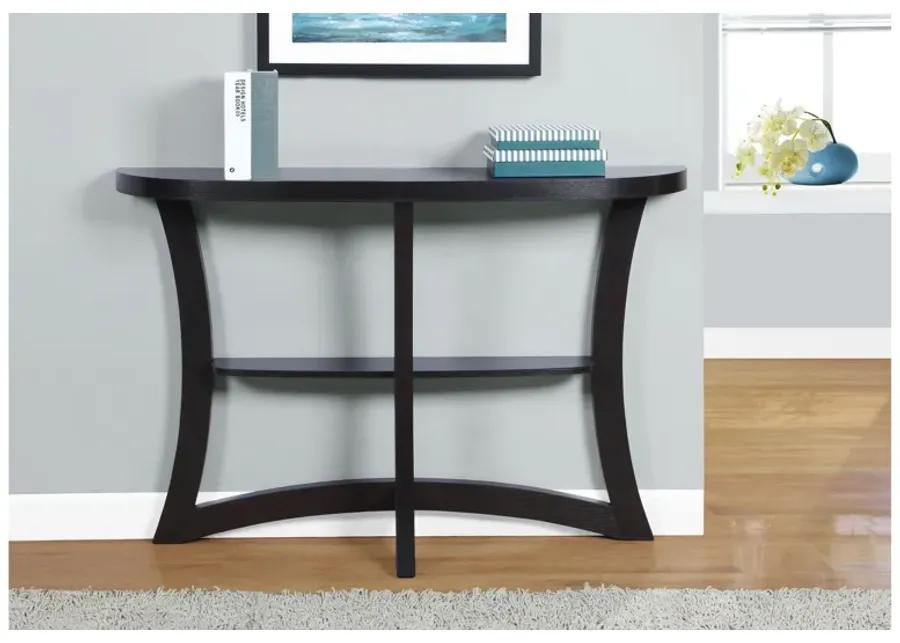 Cappuccino Sleek Hall Console Table