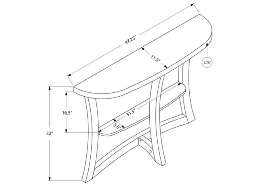 Cappuccino Sleek Hall Console Table