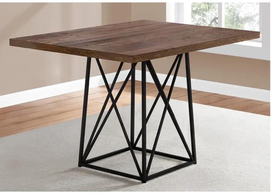 Dining Table - 36"X 48" / Brown Reclaimed Wood-Look/Black