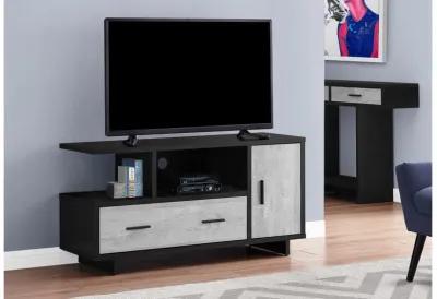 Grey & Black Storage TV Stand