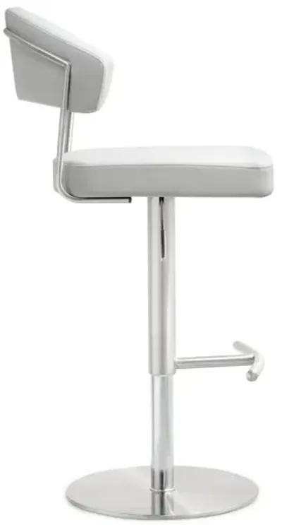 Cosmo White Stainless Steel Barstool