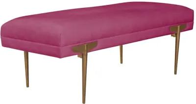 Brno Rose Waived Velvet Bench